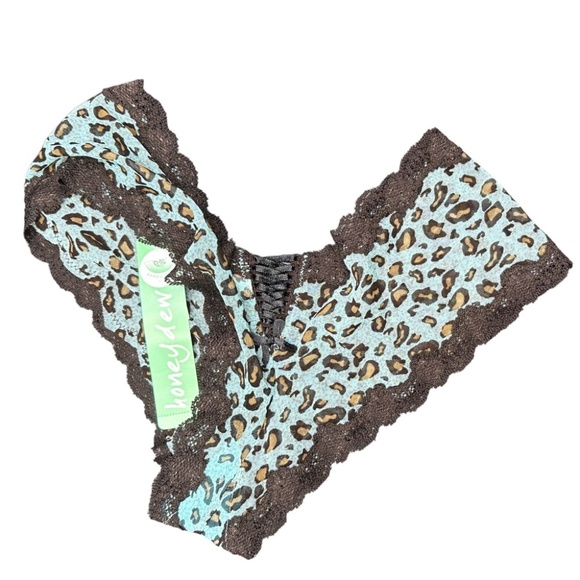 NWT Honeydew Intimates Blue Leopard Print Panties - Size Large - Picture 3 of 3